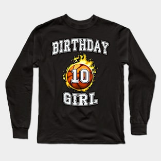 10th Birthday basketball 10 years old Long Sleeve T-Shirt